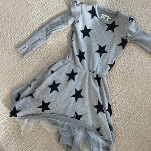 Girl’s Nununu sweatshirt dress with built in tutu, Sz 6/7.